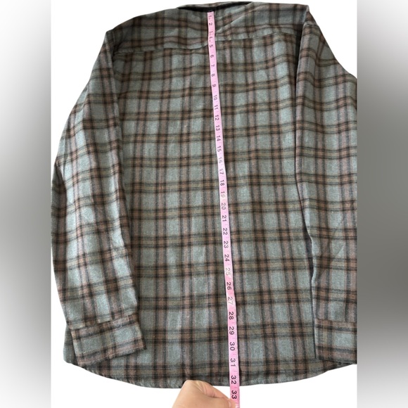 Men's XXL Plaid Flannel Shirt Gray Brown Grunge Workwear Lumberjack Cabincore - Picture 9 of 11